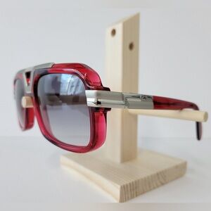 Cazal 664 Sunglasses Crystal Red Silver 004 New